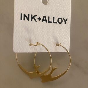 ALLOY Gold Hoop Earrings
